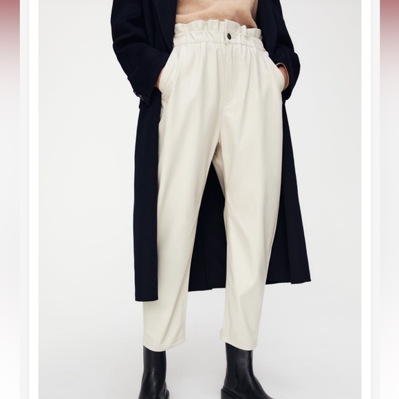 🔥🔥PRICE DROP-ZARA FAUX LEATHER BAGGY PANTS - Picture 3 of 7